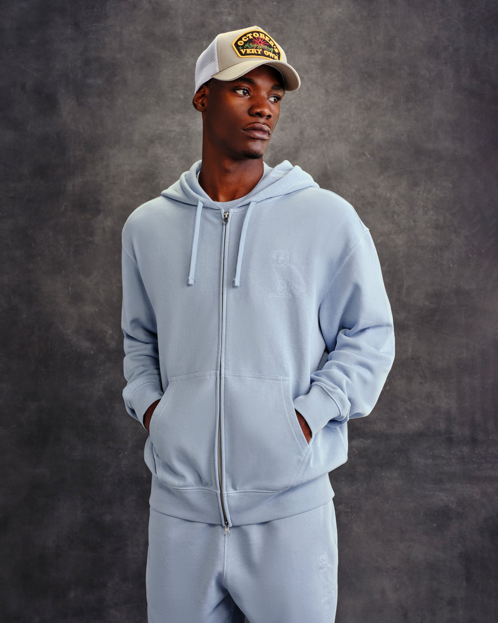 TONAL STITCH FULL-ZIP HOODIE